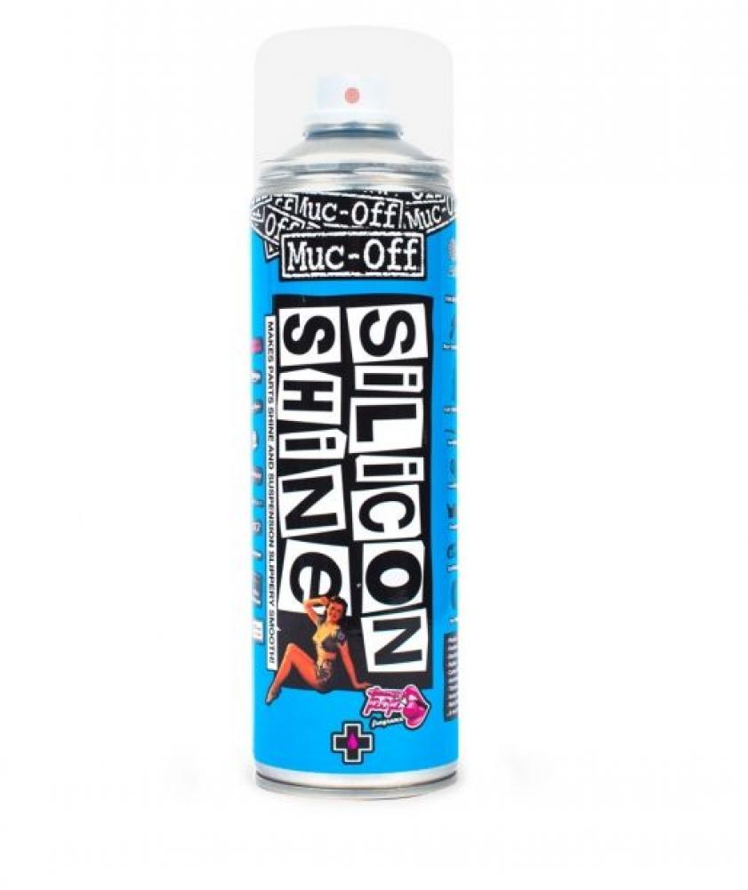 Muc Off Silicon Shine Silikonspray 500 ml - Glanz und Reibungsschutz für dein Fahrrad