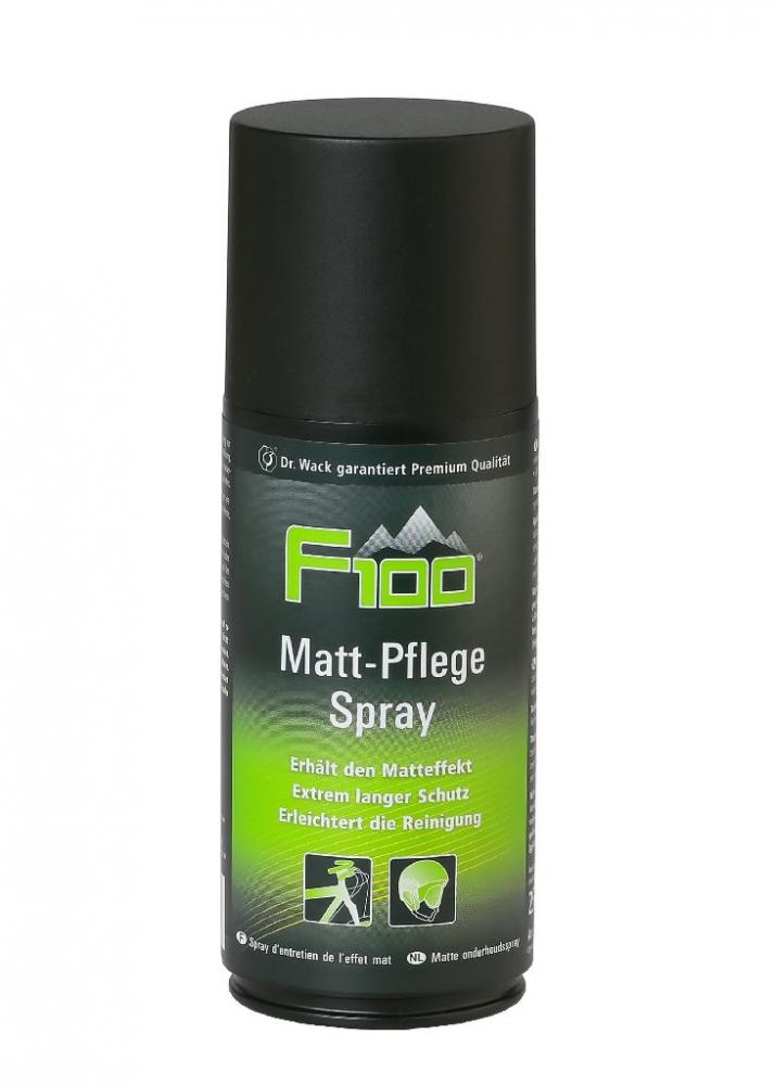 DR WACK F100 Matt-Pflege Spray 250ml für Fahrräder, bewahrt Matteffekt, schützt und erleichtert Reinigung.