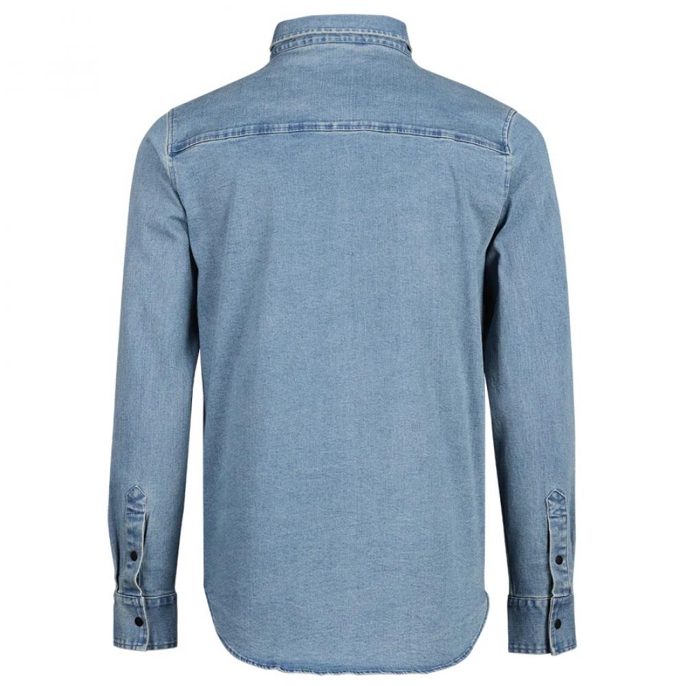 IXS Sports Division iXS Carve Digger Organic Denim Shirt XL Washed Blue - stylisches Bike- und Freizeit-Hemd