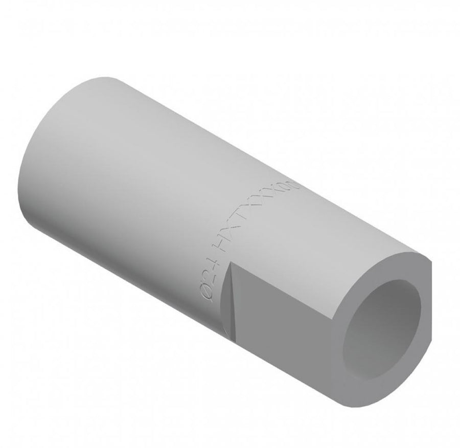 Graue DT Swiss Montagebuchse Lang 15/24x60 mm, präzises Werkzeug für Fahrradmontage.