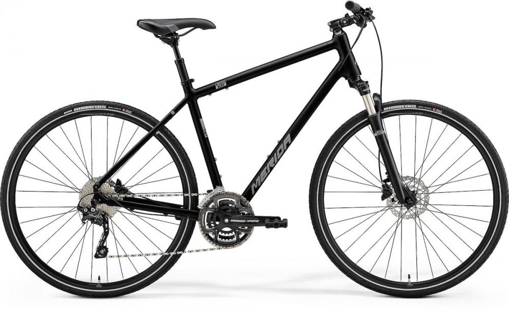Merida CROSSWAY 300 HP3 S (47) Schwarz/Silber - komfortables Crossrad für Alltag und Tour