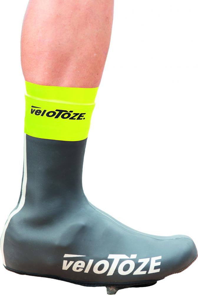 Velotoze Stulpen für Überschuhe Gelb Unisize - 2 Paar, wasserdicht, aerodynamisch, idealer Bundabschluss
