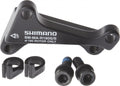Shimano Scheibenbremsadapter schwarz Hinten IS auf IS für 180mm Bremsscheibe, inkl. Schrauben und Spacer.