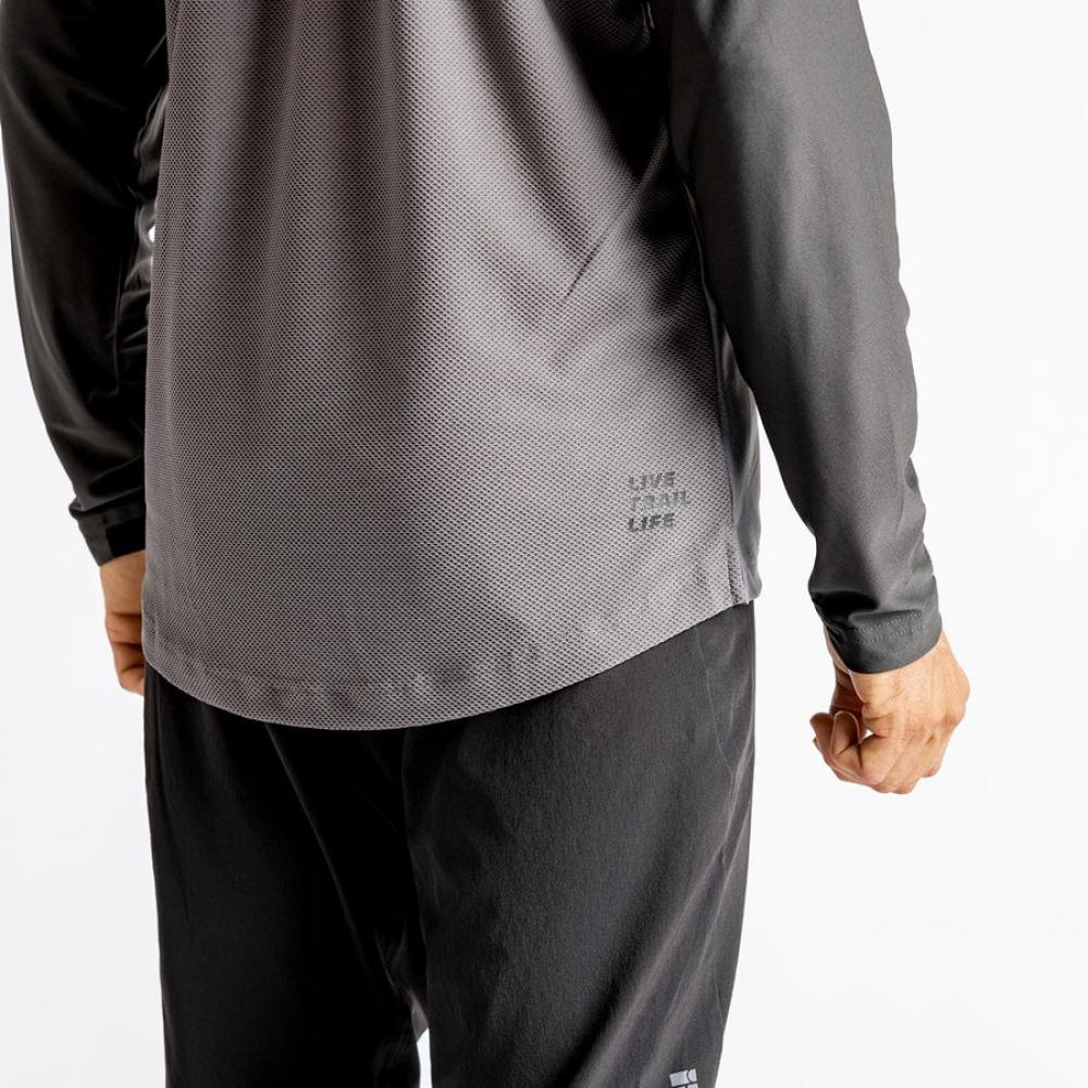 IXS Sports Division iXS Flow XTG Long Sleeve Henley M Graphite-Black - atmungsaktives Trail-Shirt