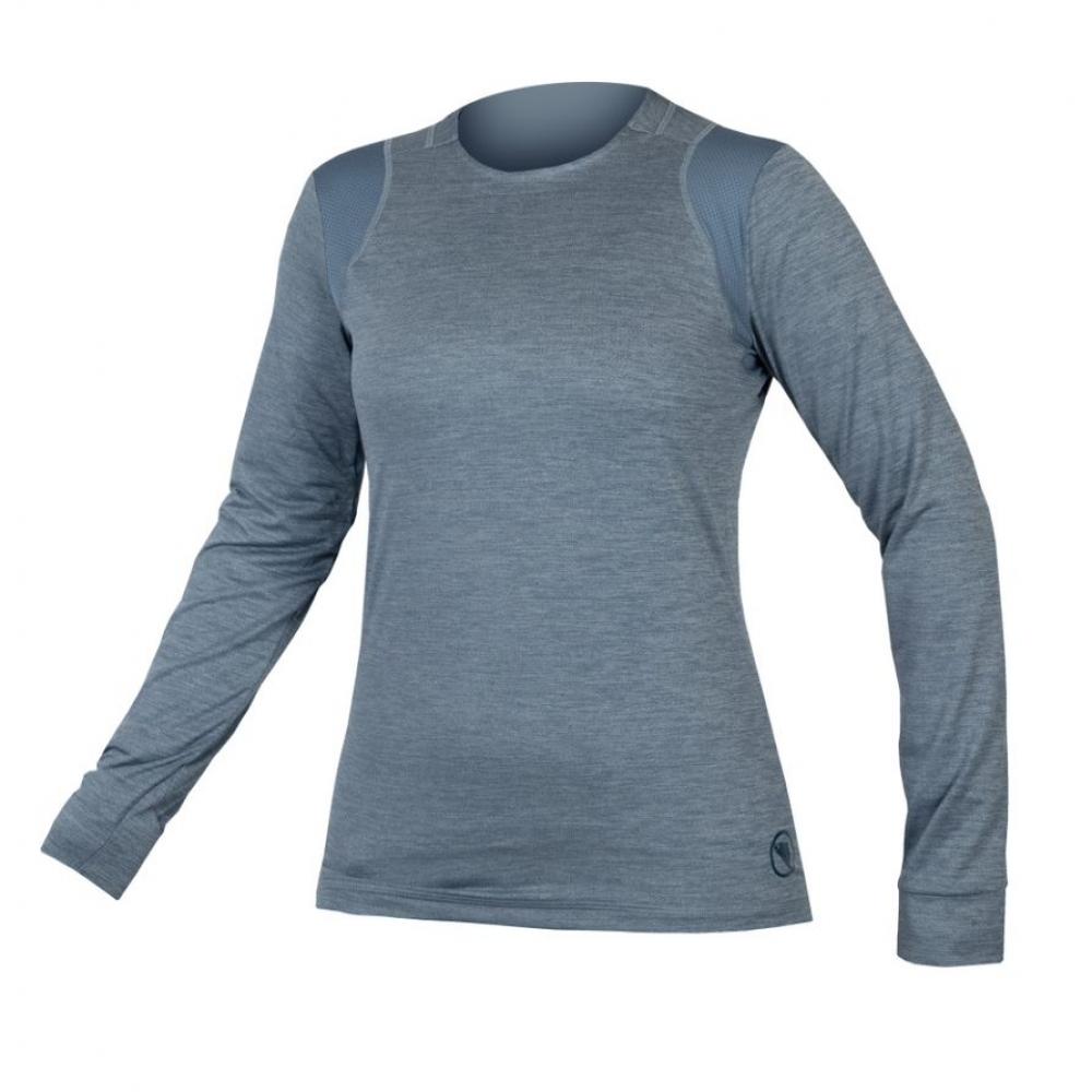 Endura Damen SingleTrack Trikot (langarm) stahlblau Größe S