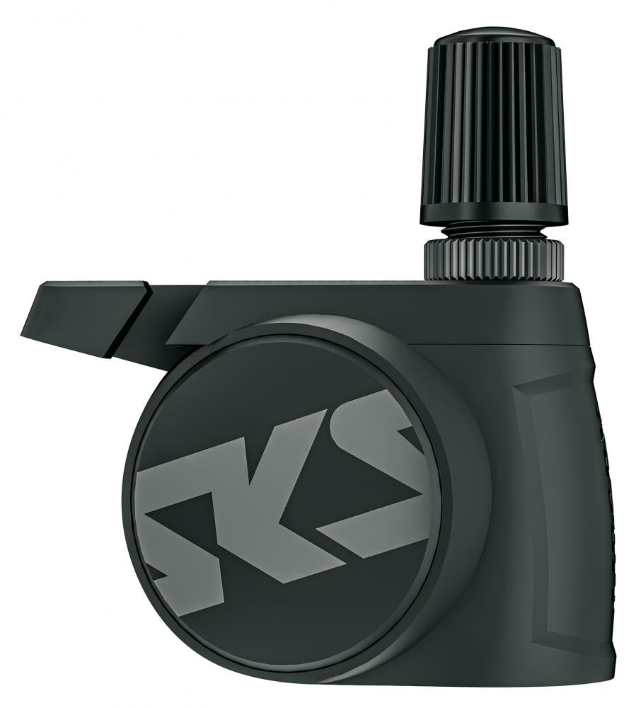 SKS Airspy AV Reifendrucksensor Set für AV/DV Ventile, Bluetooth/ANT+, Echtzeit-Luftdrucküberwachung, wasserdicht, inkl. Diebstahlschutz, schwarz