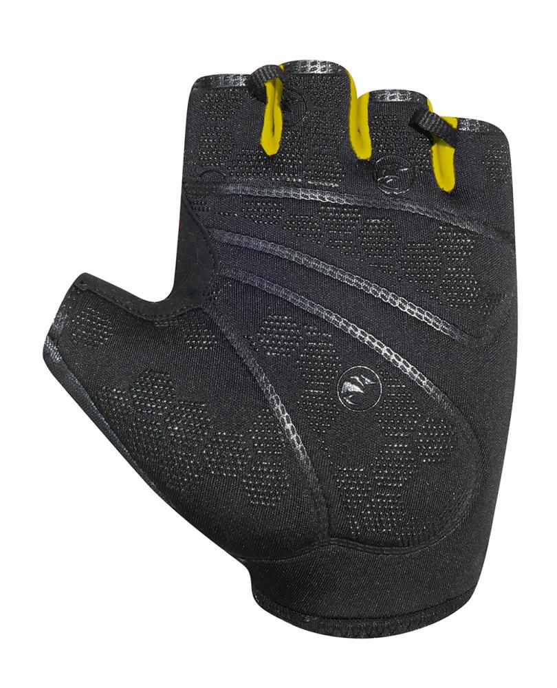 CHIBA Solar II - Radhandschuhe S schwarz/neongelb, atmungsaktiv & leicht gepolstert