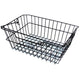 Basil Hinterradkorb Cairo schwarz - 41 x 31 x 17 Zentimeter, Stahlkorb weitmaschig, PVC-ummantelt, mit Bügel und Öffnung für Federklappe
