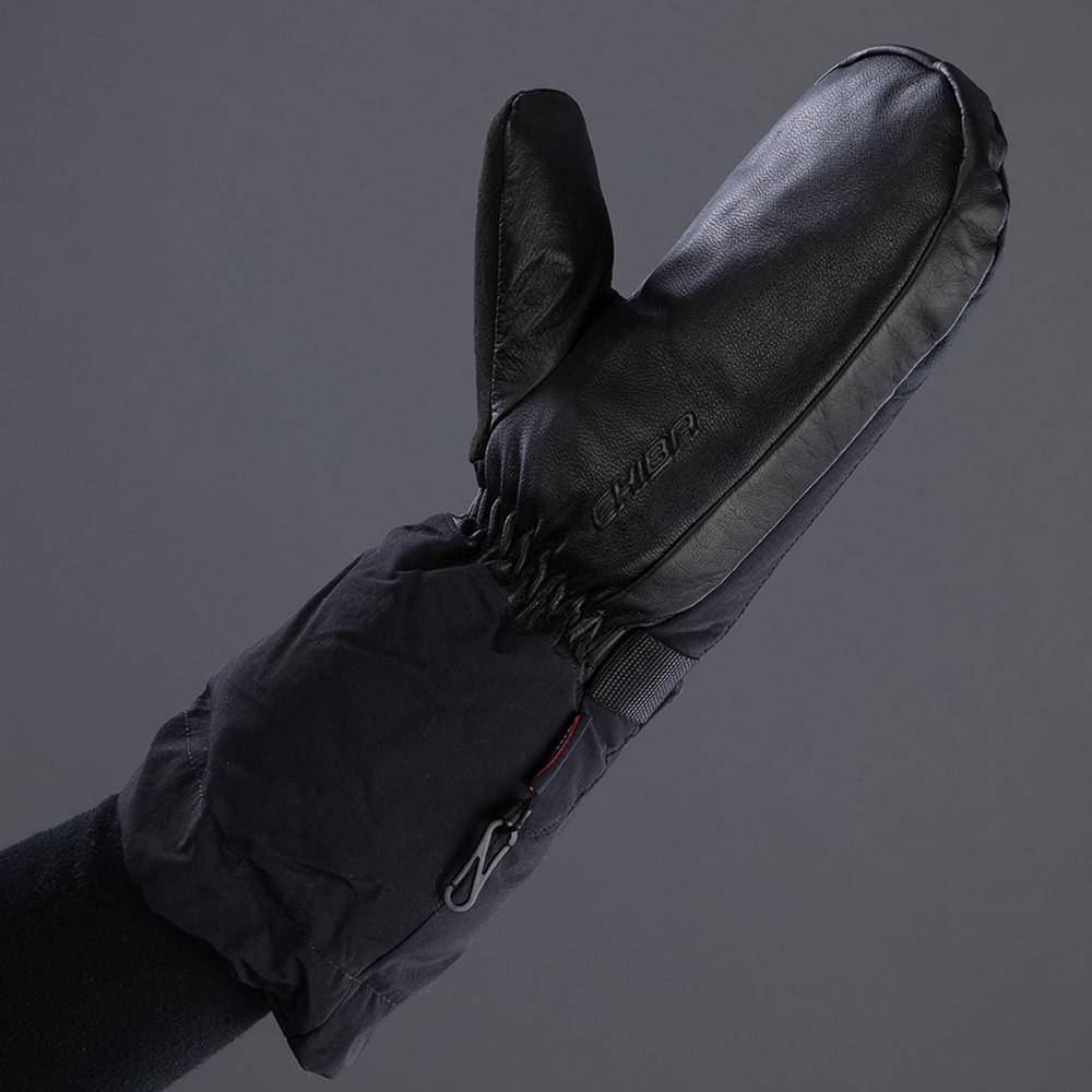 CHIBA Thermo Mitten - wasserdichte wintertaugliche Radhandschuhe, Größe 8, schwarz