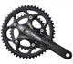 SHIMANO Kurbelgarnitur FC-R345 9-fach 170 mm 50-34 Zähne Schwarz - effizienter Antrieb für Rennrad und Fitnessbike