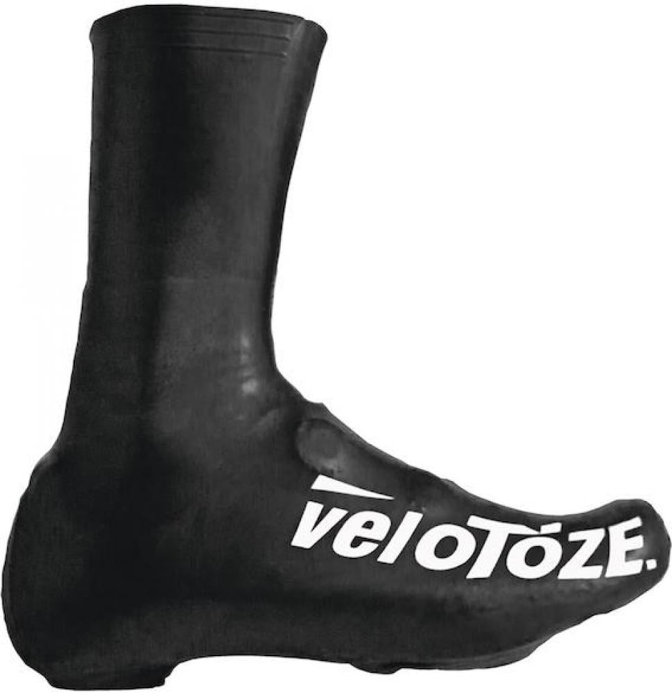 VeloToze Überschuh 2.0 lang schwarz XL - wasserdichter Aero-Überschuh für Rennradfahrer