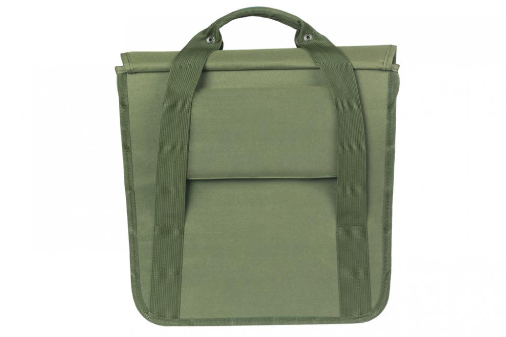 Basil Einzelpacktasche Go 16 Liter - Dunkelgrün 14x28x31 cm (Hook-On System, Kordelverschluss, Reflektoren)