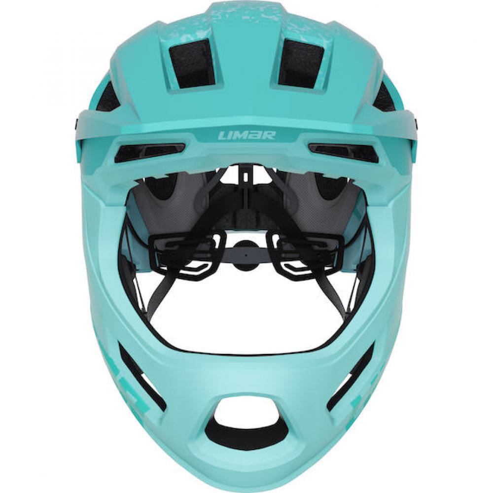 Limar Livigno + Mips Matt Deep M Minzgrün - leichter Fullface-Helm mit maximalem Schutz