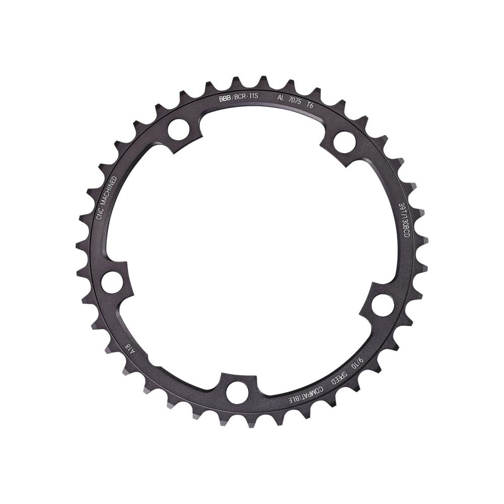 BBB Cycling Kettenblatt RoadGear 39T/130mm anthrazit 39Z/130mm - präziser Rennrad-Antrieb