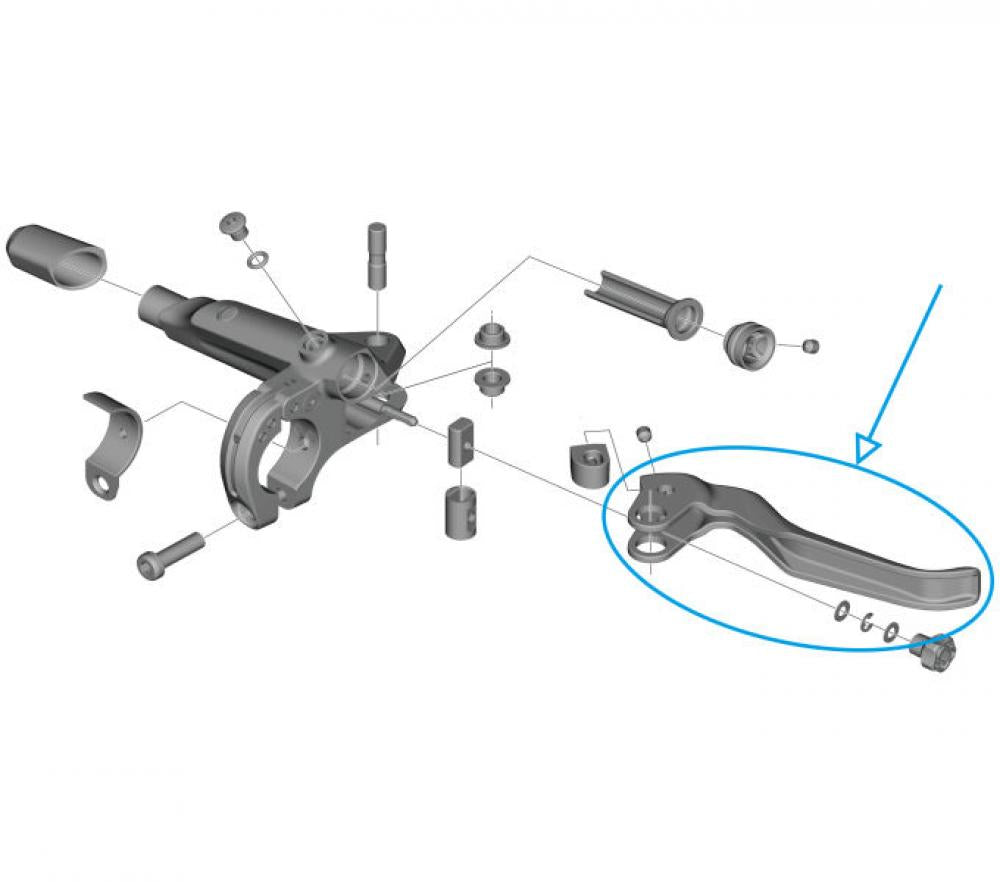 SHIMANO CUES Bremshebel-Hebeleinheit Y2R09804T - für BL-U8000