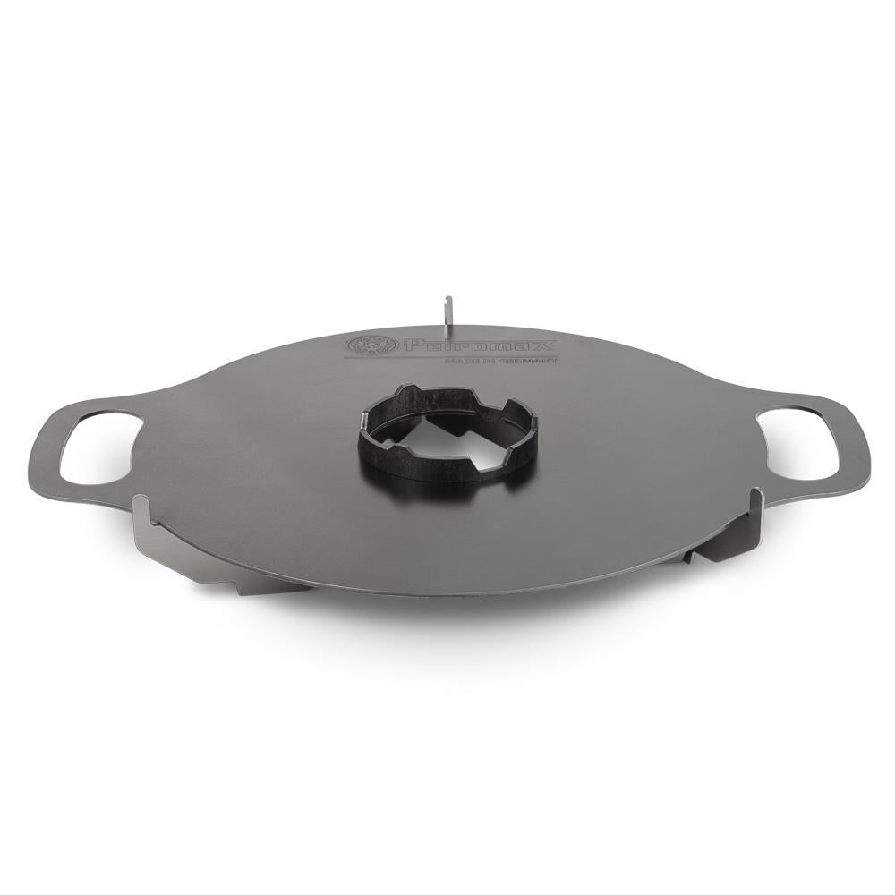 Petromax Kochaufsatz für Atago Grillplatte  stabiler Stahlaufsatz für sicheres Kochen, passend für die Aussparung der Atago Grillplatte