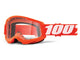 100% Strata 2 Goggle - Clear Lens unis orange - klare Sicht & top Komfort