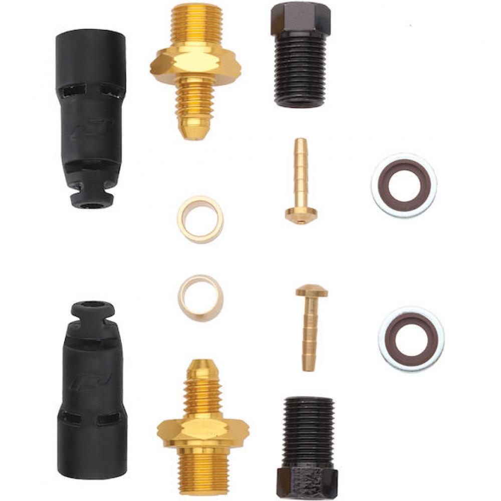 Jagwire Anschlussset Pro Quick-Fit Adapter für Tektro/TRP - Schwarz/gold - moderne Ausführung