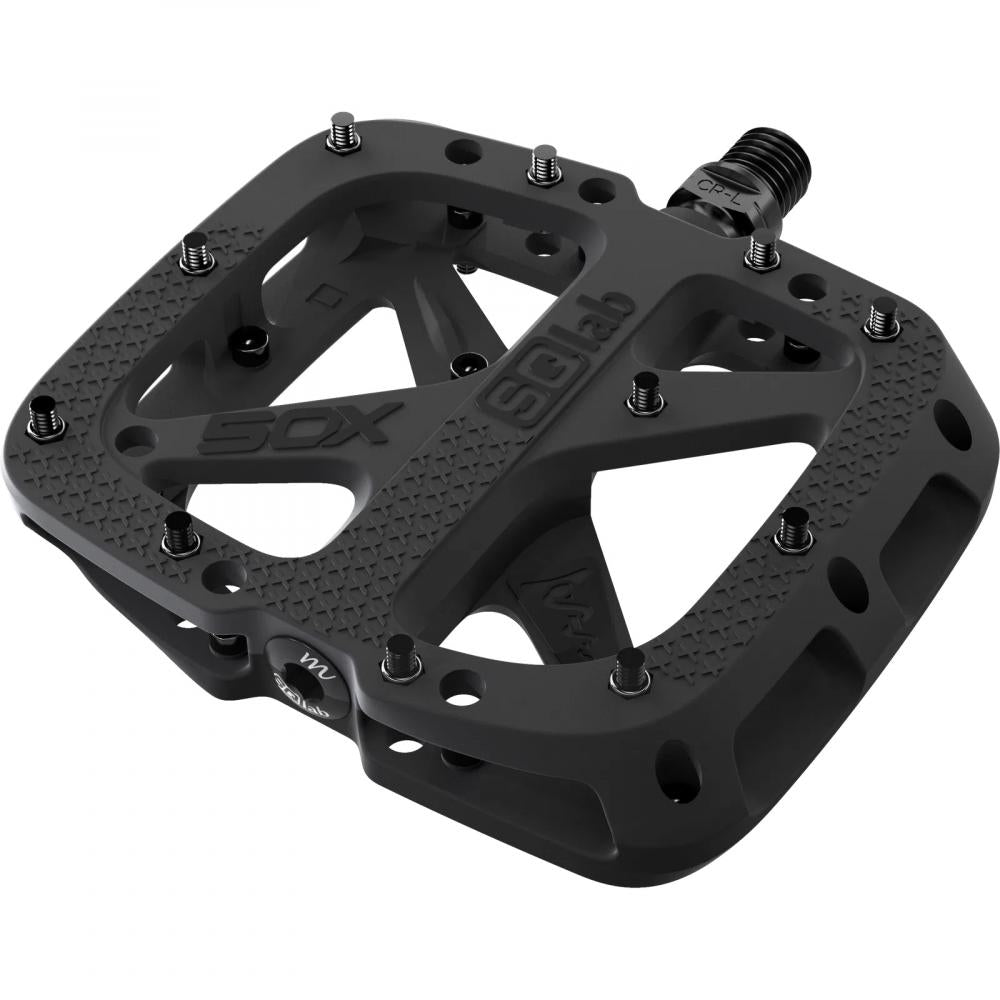 SQlab Pedale 5OX Short Standard schwarz - MTB Plattformpedal mit Traction Pads