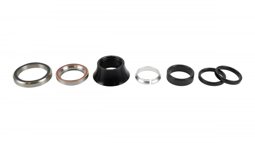 COMPLETE HDS COMPLETE - INTEGRATED 1-1/8" UPPER 1-3/8" LOWER 45X45 DEG 48MM WIDE/20MM TALL ALLOY CONE COVER W/ ALLOY SPACERS (NO CROWN RACE) - Adapterplatte