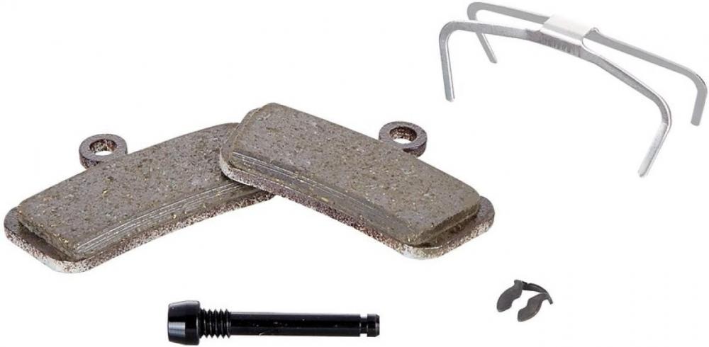 SRAM Scheibenbremsbeläge Trail/Guide organisch/Stahl mit Bremsbelagfeder und Haltebolzen für Scheibenbremsen.