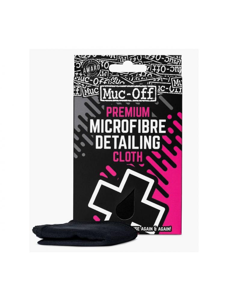 Muc Off Premium Microfibre Detailing Cloth Schwarz - Mikrofasertuch für Fahrrad & Helm