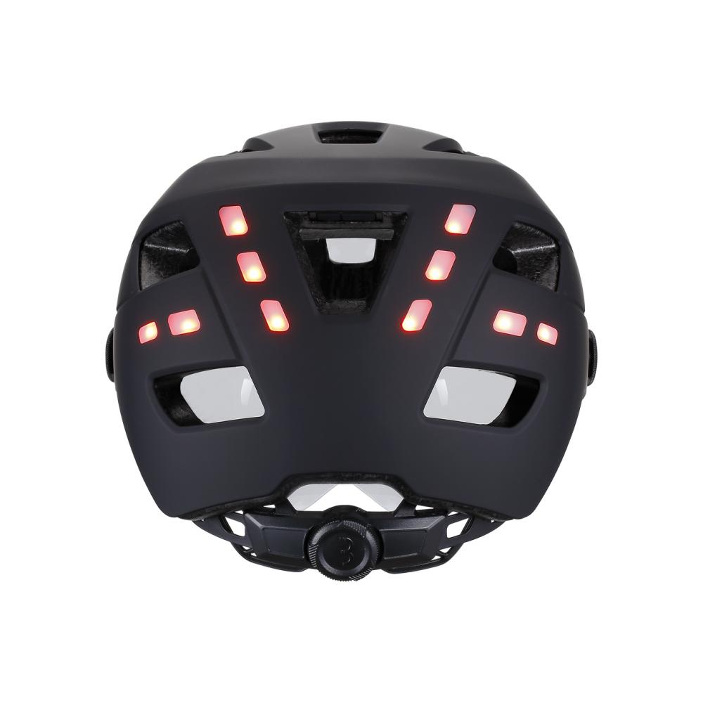 BBB Cycling District LED Helm 54 schwarz - E-Bike-Stadthelm mit Gesichtsschutz & Licht