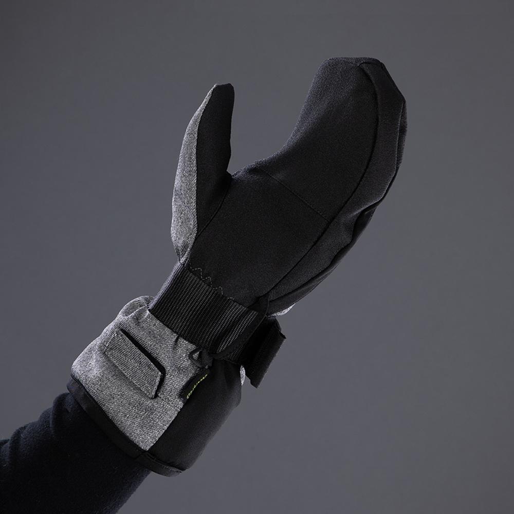 CHIBA Board Mitten - wasserdichte Primaloft Winter-Handschuhe, Größe 7, Hlgrau/weiß