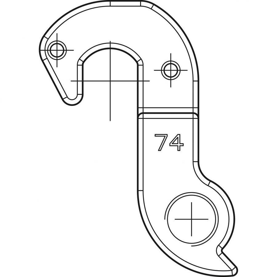 Merida Schaltauge DH-074 für MTB RD 074 schwarz - zuverlässiger Rahmen- und Schaltwerksschutz