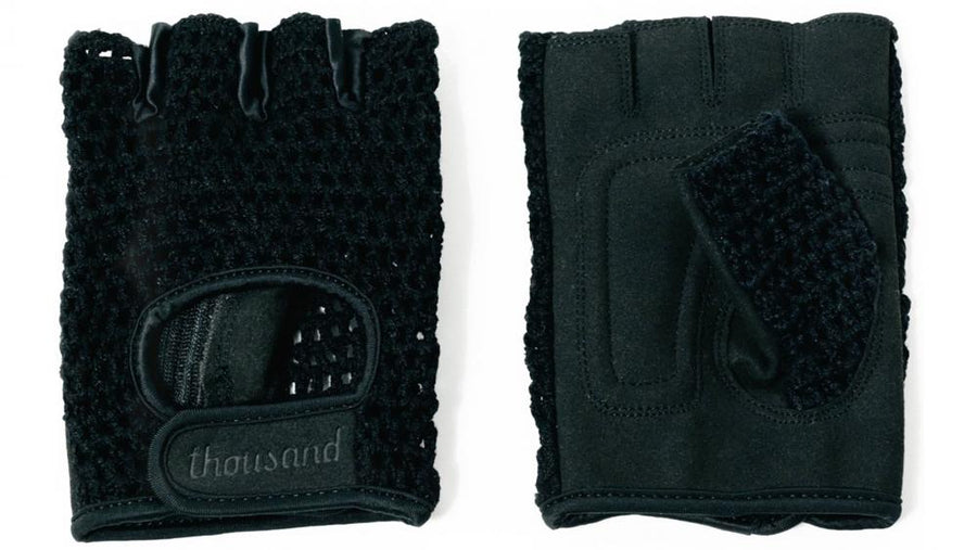 Thousand Courier Gloves Black Größe L - Fahrradhandschuhe für Alltag und Pendeln, atmungsaktiv, robustes Kunstleder, sicherer Sitz