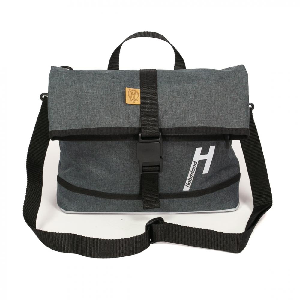 Haberland Lenkertasche Mel eMotion 4 nature anthrazit/reflex - nachhaltige eBike-Lenker Tasche
