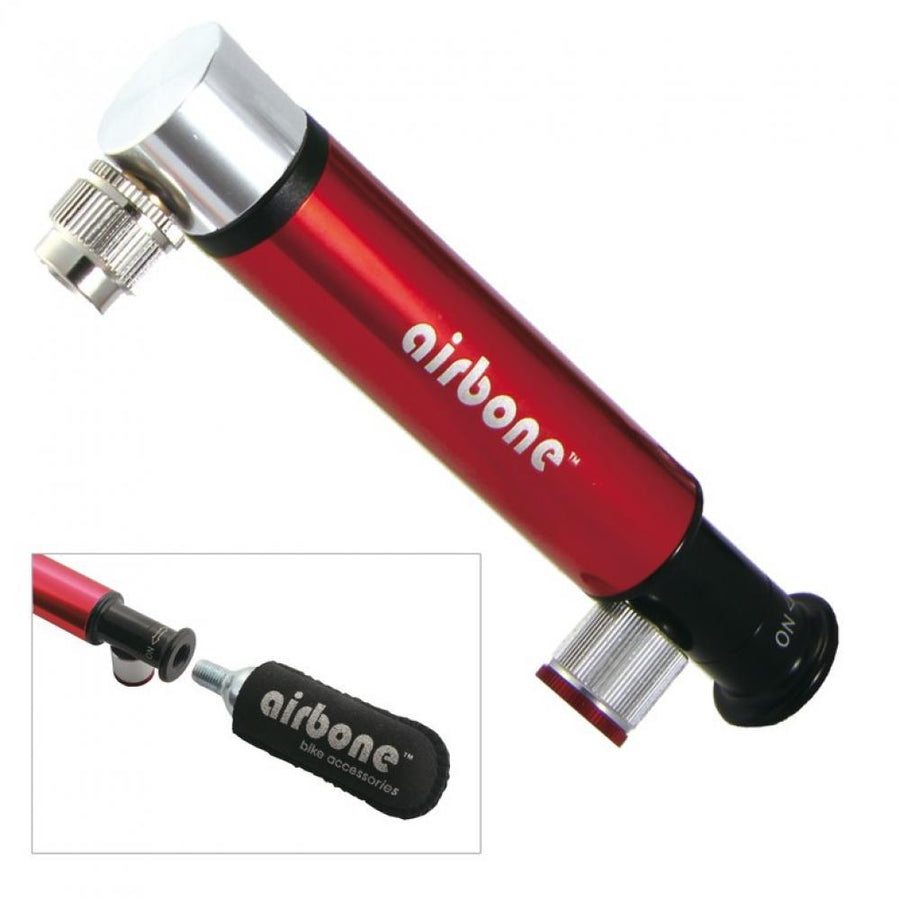 Airbone Minipumpe ZT-724 Dual CO2 AV 130mm rot inkl Halter