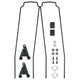 SKS Bluemels Style 56 Ersatzstreben-Set für 28" Vorderrad Schutzbleche, 325mm, schwarz, inkl. ESC V-Adapter und Befestigungsmaterial