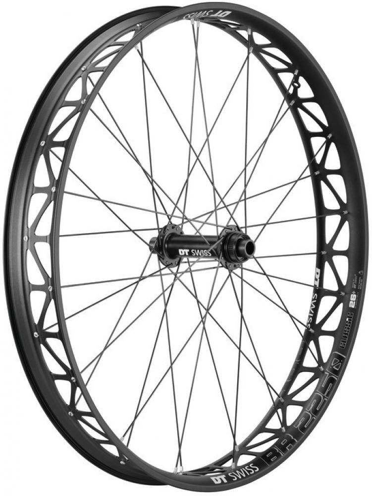 DT Swiss BR 2250 Classic 26 Zoll Fatbike-Laufrad schwarz, leichtes Hinterrad mit gelochter Felge.