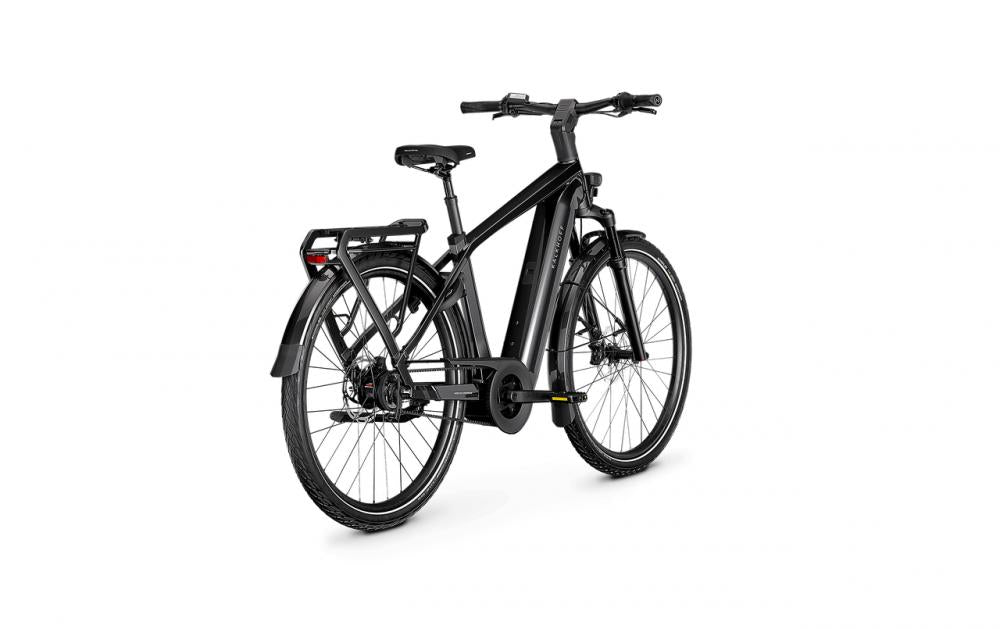 Kalkhoff IMAGE 5+ MOVE 29 Zoll City-E-Bike in Diamantschwarz glänzend mit 800 Wh Akku und Gepäckträger.
