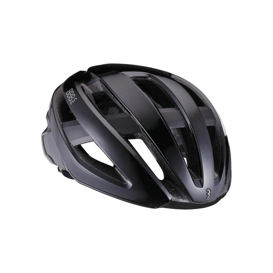 BBB Cycling Helm Maestro L schwarz glanz - sicherer Rennradhelm mit Top-Belüftung