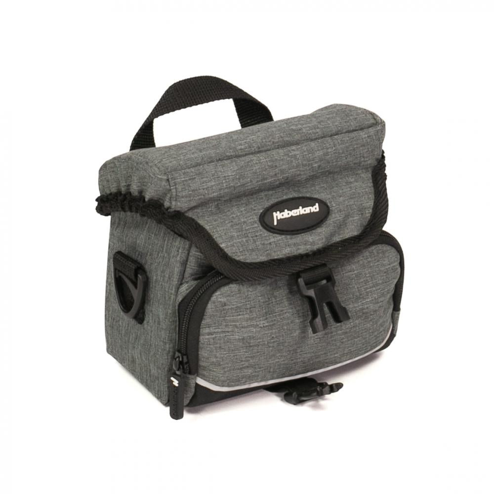 Haberland Lenkertasche 2l Mini grau - kompakte Lenkertasche mit KLICKfix-Adapter