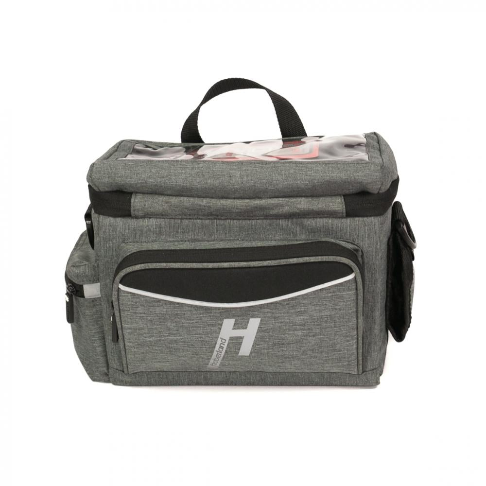 Haberland Lenkertasche 8l Max grau - praktische Lenkertasche mit KLICKfix-Halterung