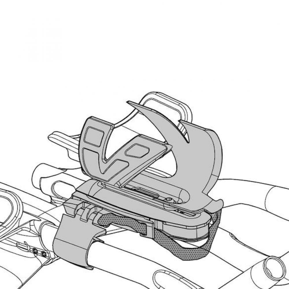 Vision Extension Mount für Metron Front Standard Schwarz - flexible Aero-Flaschenhalterung