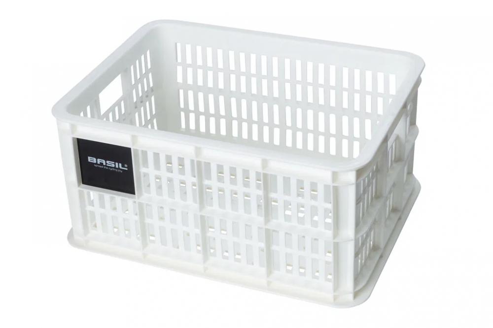 Basil Crate S Fahrradkiste 17,5 l - Weiß, recycelt