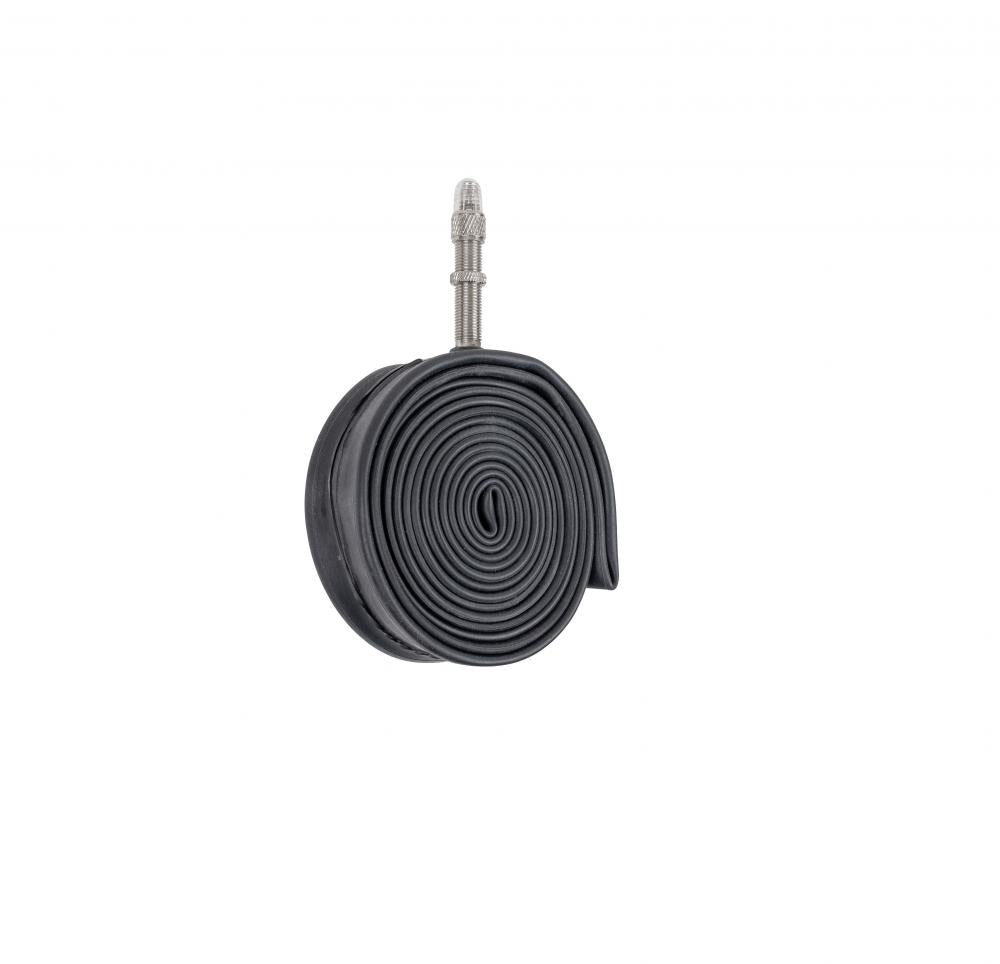 Schwalbe Fahrradschlauch DV12 26 Zoll mit 40mm Dunlop-Ventil, kompakt gerollter schwarzer Butyl-Schlauch