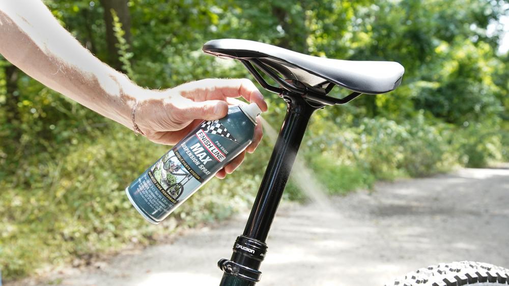 Finish Line Max Federgabel Spray 266ml - Federgabelpflege für MTB, schützt Dichtungen, reduziert Reibung, verlängert Lebensdauer