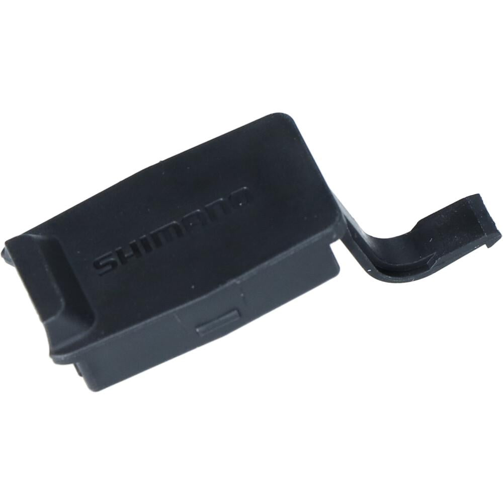 Schwarze Shimano EW-CP100 Abdeckkappe für E-Bike Systems Ladeport zum Schutz des Ladeanschlusses.