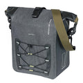 Basil Navigator Storm MIK Hooks 12?13 Liter - wasserdichte Single-Gepäckträgertasche mit Rolltop - Kompression & Schultergurt - Gepäckträgertasche - Fahrradtasche