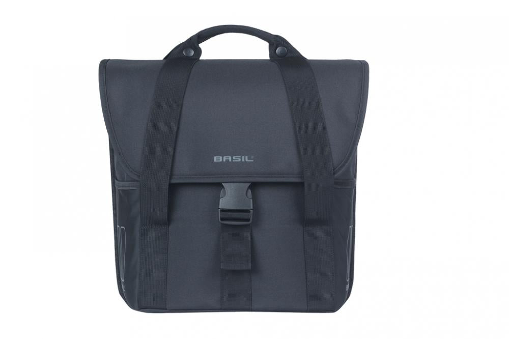 Basil Go Fahrradtasche Einzelpacktasche 16 Liter - Schwarz - 14x28x31 cm - wasserabweisend