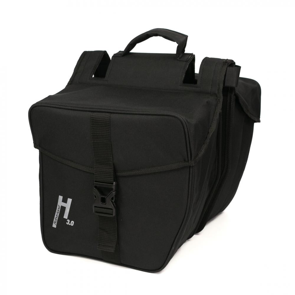 Haberland Doppeltasche 31l Basic L 3.0 schwarz - geräumige Gepäckträgertasche