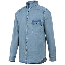 IXS Sports Division iXS Carve Digger Organic Denim Shirt XL Washed Blue - stylisches Bike- und Freizeit-Hemd