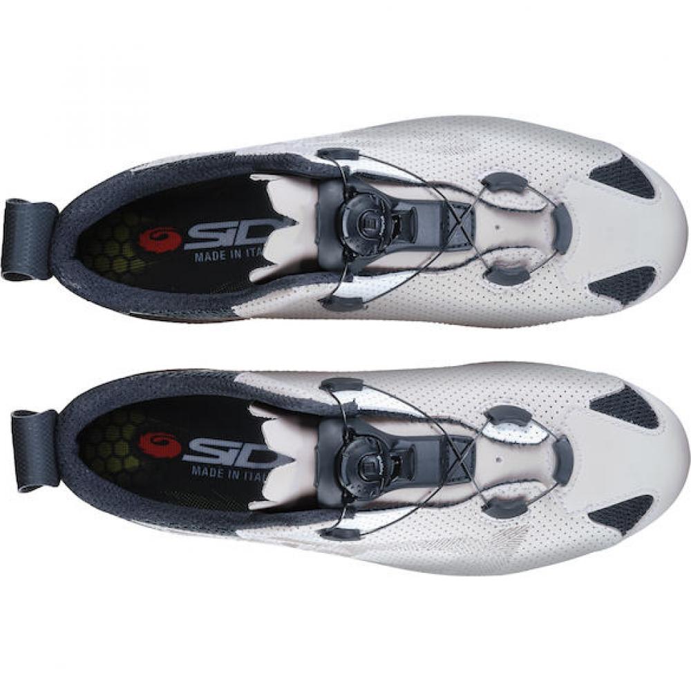 Sidi ROAD Tri-Sixty white 46.5 Weiß - Triathlon-Rennradschuh mit maximaler Kraftübertragung