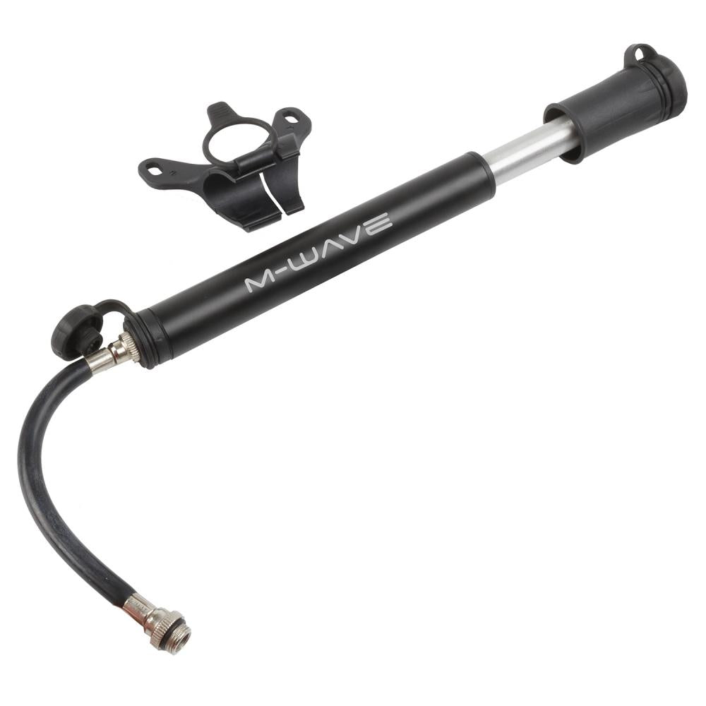 M-WAVE Flexi Tube Minipumpe Aluminium 190mm Leichtgewicht mit Flexschlauch für AV DV FV Ventile bis 6 bar