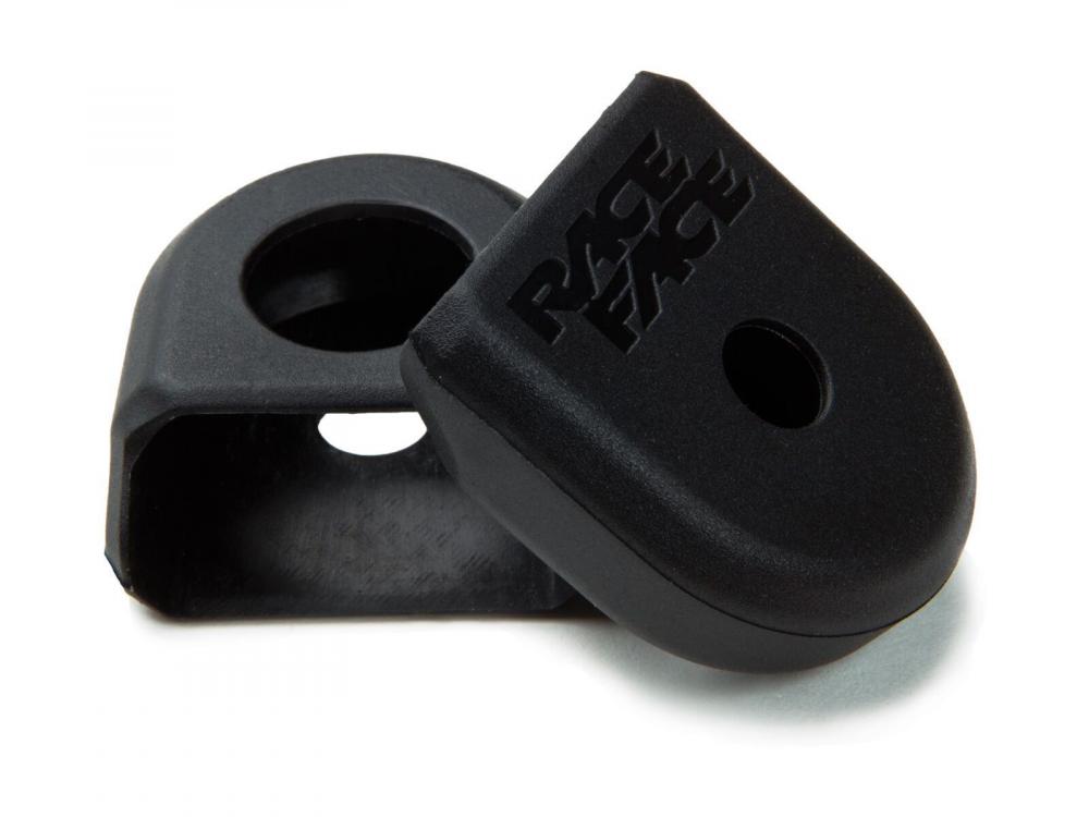Race Face Crank Boot Kurbelschutz Kit, 2 Stk., Medium, schwarz - Schutz für MTB-Kurbeln